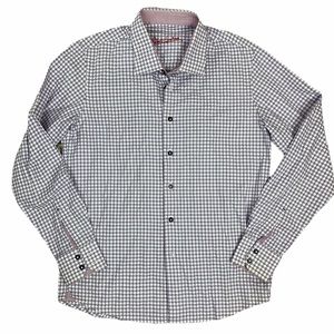 Robert Graham Purple Houndstooth Button Up A3